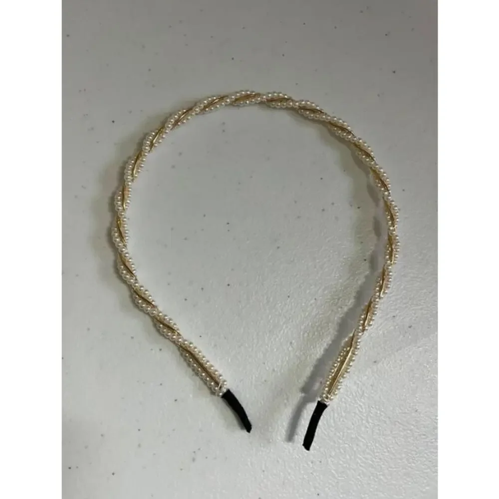 Pearl Bridal Headband Double Strand Faux High Quality Hairband